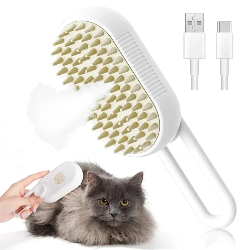 Pet Spray Grooming Comb – Hair Removal Brush with Water Mist for Dogs & Cats