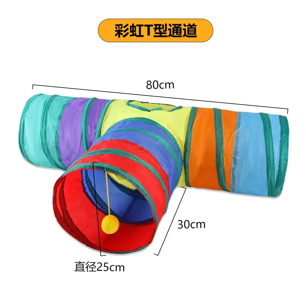 Foldable Cat Tunnel Toy – Interactive Play Tunnel for Kittens & Cats