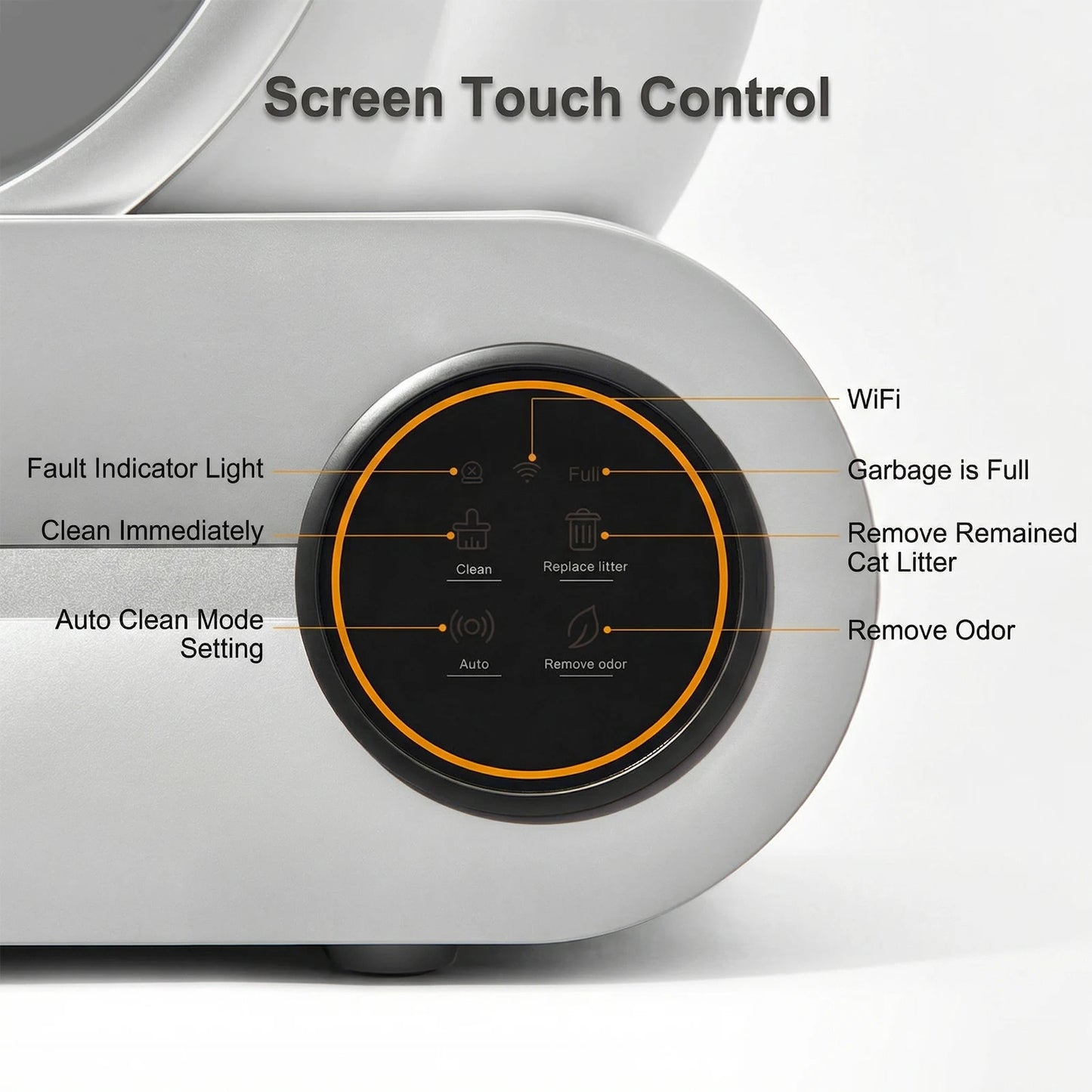 Smart Self-Cleaning Cat Litter Box 65L – WiFi App Control, Odor Removal, Quiet Closed Design for Multi-Cat Homes