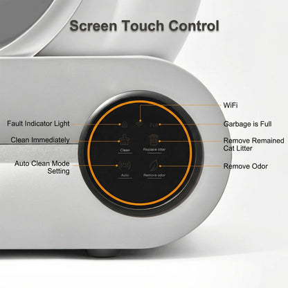 Smart Self-Cleaning Cat Litter Box 65L – WiFi App Control, Odor Removal, Quiet Closed Design for Multi-Cat Homes