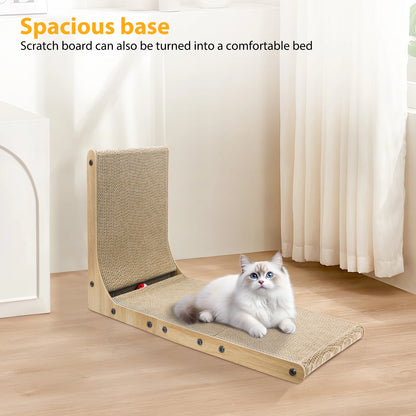 Cat Scratch Board Wall Mounted Mounted Vertical Scratching Board L Shaped Cat Cardboard Scratcher Cat Scratcher Bed with Kitten
