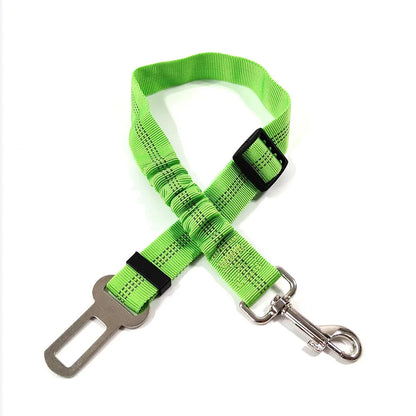Adjustable Reflective Dog Car Seat Belt Harness – Elastic Shock-Absorbing Travel Safety Strap