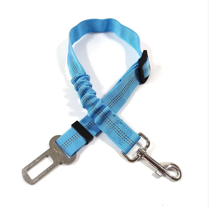 Adjustable Reflective Dog Car Seat Belt Harness – Elastic Shock-Absorbing Travel Safety Strap