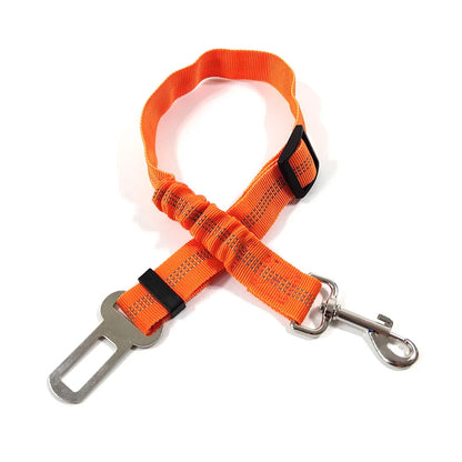 Adjustable Reflective Dog Car Seat Belt Harness – Elastic Shock-Absorbing Travel Safety Strap