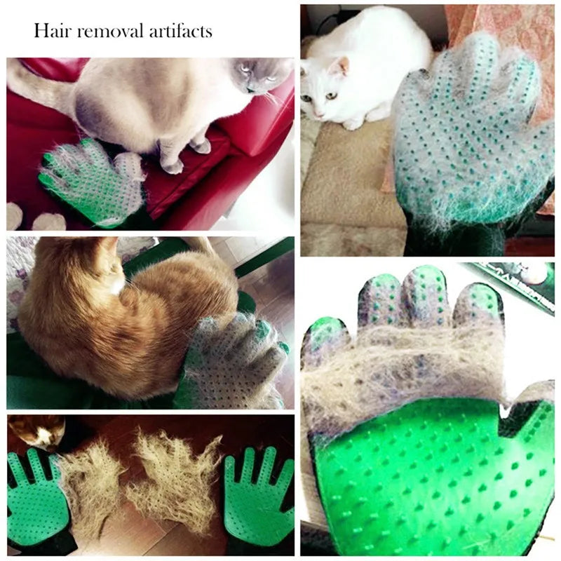 Silicone Pet Grooming Brush & Bath Glove – Massage Comb for Dogs & Cats
