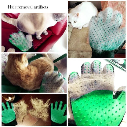 Silicone Pet Grooming Brush & Bath Glove – Massage Comb for Dogs & Cats