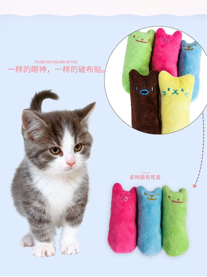Interactive Catnip Plush Toy – Bite-Resistant Chew & Squeaky Toy for Cats