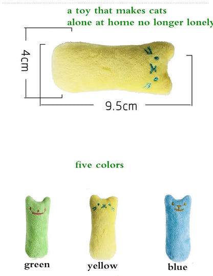 Interactive Catnip Plush Toy – Bite-Resistant Chew & Squeaky Toy for Cats