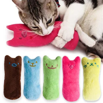 Interactive Catnip Plush Toy – Bite-Resistant Chew & Squeaky Toy for Cats