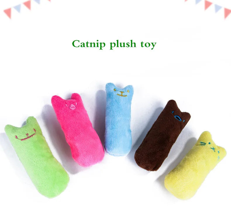 Interactive Catnip Plush Toy – Bite-Resistant Chew & Squeaky Toy for Cats