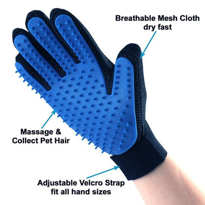 Silicone Pet Grooming Brush & Bath Glove – Massage Comb for Dogs & Cats