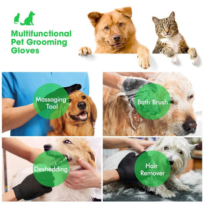 Silicone Pet Grooming Brush & Bath Glove – Massage Comb for Dogs & Cats