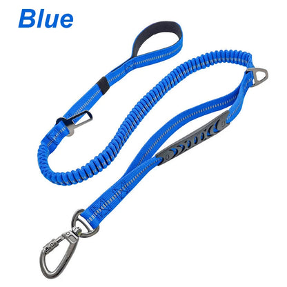 Multifunction Retractable Dog Leash – Reflective Nylon Lead with Car Safety Buckle