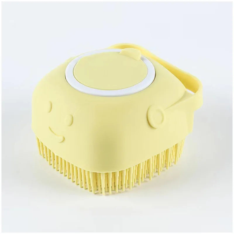 Silicone Pet Bath & Grooming Gloves – Soft Massage Brush for Dogs & Cats