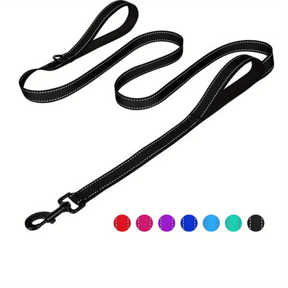 Dual Handle Reflective Dog Leash – Heavy-Duty Safety Lead for Medium & Large Dogs