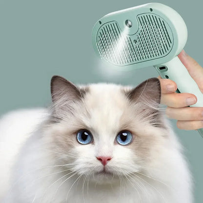 Pet Spray Grooming Comb – Hair Removal Brush with Water Mist for Dogs & Cats