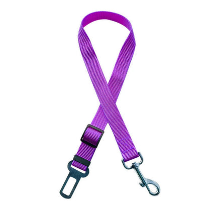 Adjustable Reflective Dog Car Seat Belt Harness – Elastic Shock-Absorbing Travel Safety Strap
