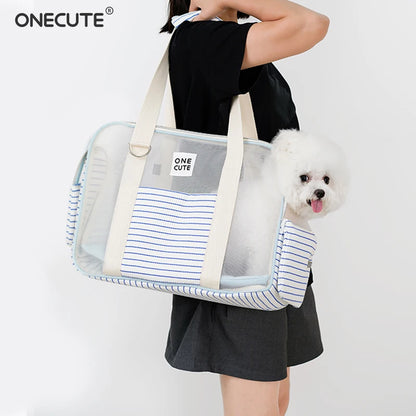 Transparent Window Pet Carrier Bag – Stylish Shoulder Travel Bag for Small Dogs & Puppies