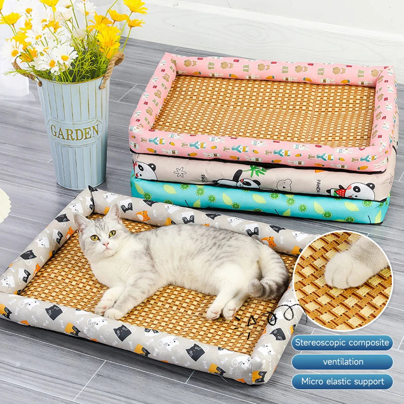 Cooling Pet Bed Mat for Dogs and Cats – Summer Ice Cushion, Comfortable & Wear-Resistant