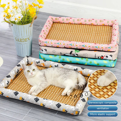 Cooling Pet Bed Mat for Dogs and Cats – Summer Ice Cushion, Comfortable & Wear-Resistant