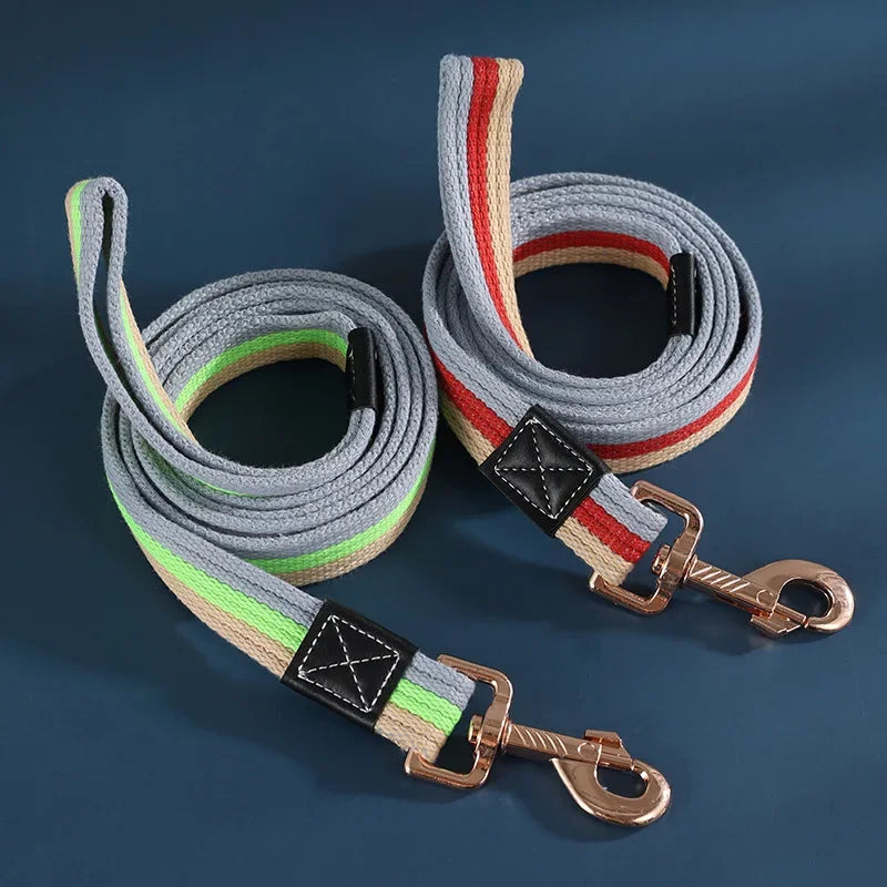 Dog Training Leash 2m Long Pet Lead Non-Slip Rubber Nylon Training Walking Rope Work Dog Leashes For Small Medium Large Big Dogs