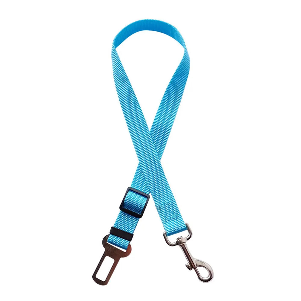Adjustable Reflective Dog Car Seat Belt Harness – Elastic Shock-Absorbing Travel Safety Strap