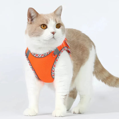 Reflective Dog & Cat Harness and Leash Set – Adjustable Vest for Small & Medium Pets (Chihuahua, Yorkie)