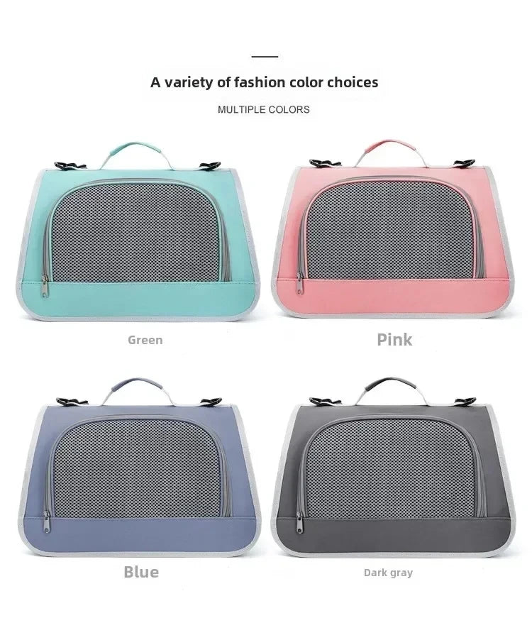 Breathable Pet Travel Bag – Portable Shoulder Carrier for Dogs & Cats, Summer Design