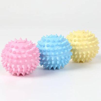 Interactive Rubber Ball Chew Toy – Durable Dental Cleaning Toy for Small Dogs & Cats