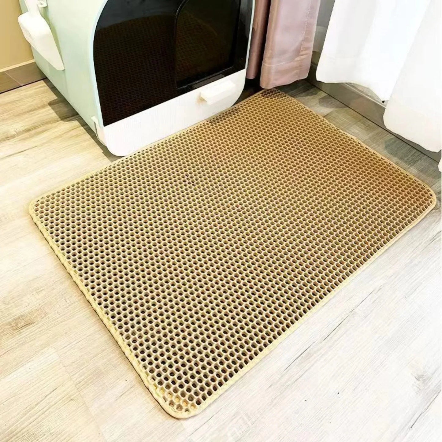 Double-Layer Waterproof Cat Litter Mat – Non-Slip, Washable Floor Protector for Pets
