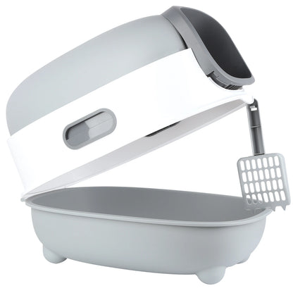 Enclosed Cat Litter Box with Scoop – Dome Design Cat Toilet (40×39×56cm)