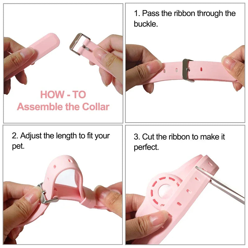 Silicone Cat Collar for Apple AirTag – Adjustable Anti-Lost Pet Tracker Holder