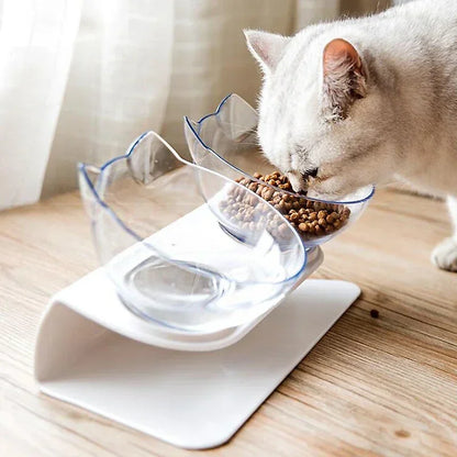 Double Pet Bowl with Stand – Non-Slip Food & Water Feeder for Dogs & Cats