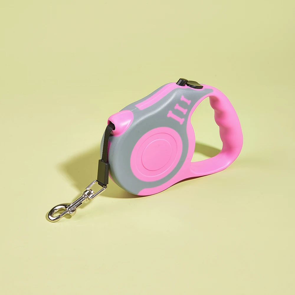 3m/5m Retractable Dog Leash – Durable Nylon Lead for Small, Medium & Large Dogs & Cats