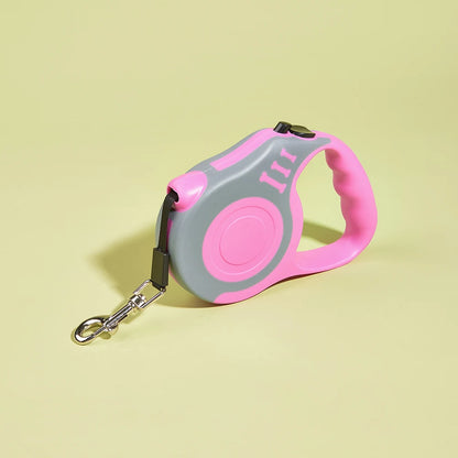 3m/5m Retractable Dog Leash – Durable Nylon Lead for Small, Medium & Large Dogs & Cats
