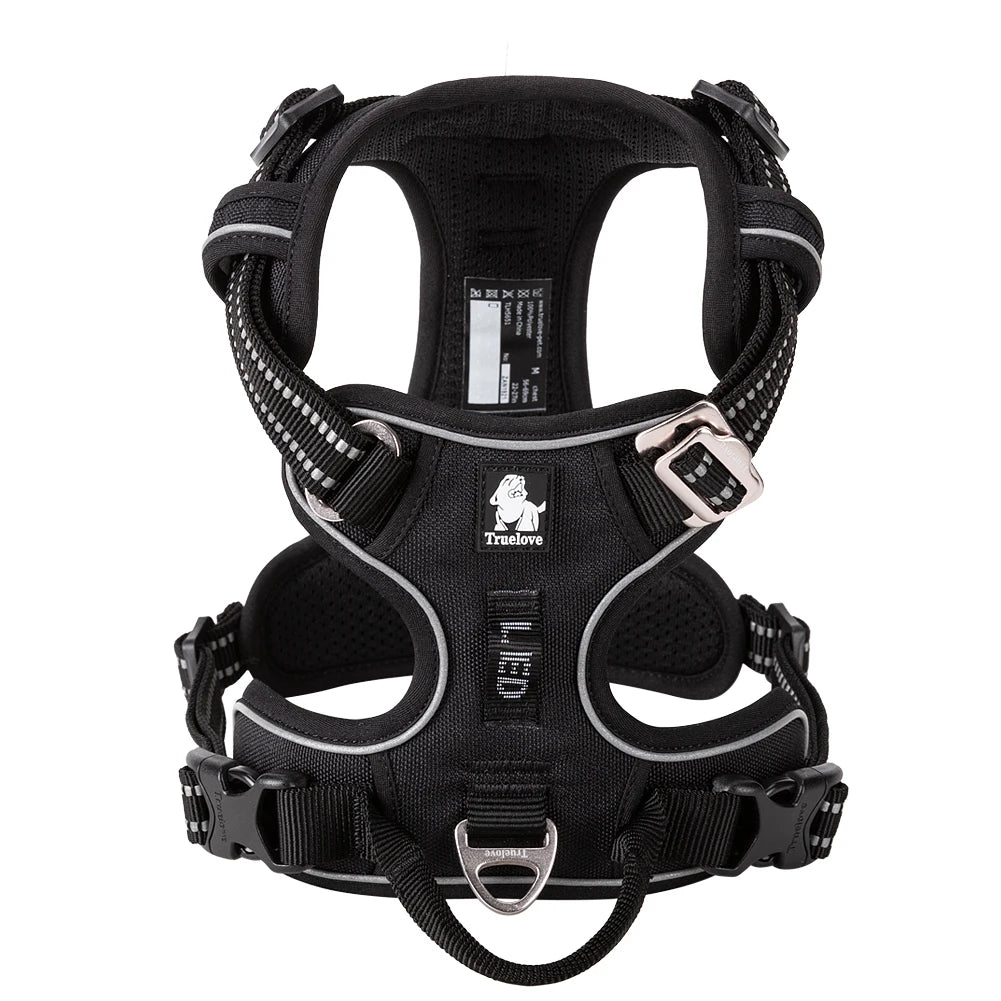 Truelove No-Pull Reflective Dog Harness – Adjustable Breathable Vest for Small, Medium & Large Dogs