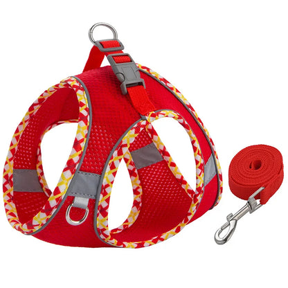 Reflective Dog & Cat Harness and Leash Set – Adjustable Vest for Small & Medium Pets (Chihuahua, Yorkie)