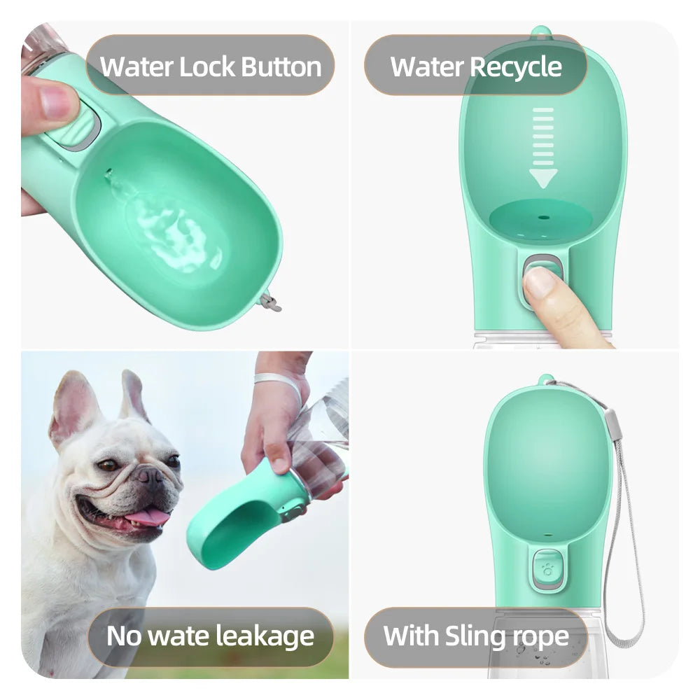 Portable Dog & Cat Water Bottle – Leakproof Travel Drinking Dispenser for Outdoor Pets