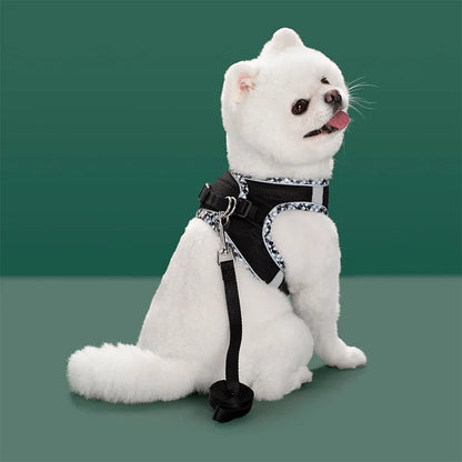 Reflective Dog & Cat Harness and Leash Set – Adjustable Vest for Small & Medium Pets (Chihuahua, Yorkie)