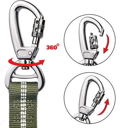 Multifunction Retractable Dog Leash – Reflective Nylon Lead with Car Safety Buckle