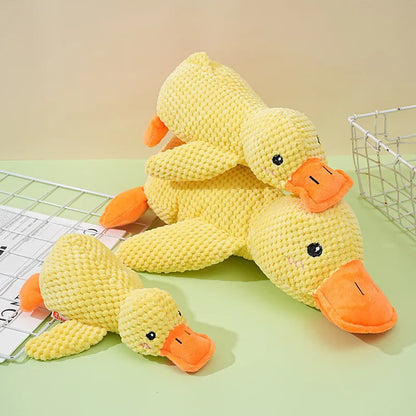 Sleeping Duck Plush Dog Toy – Squeaky Bite-Resistant Chew Toy for Small Dogs