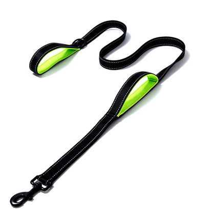 Dual Handle Reflective Dog Leash – Heavy-Duty Safety Lead for Medium & Large Dogs