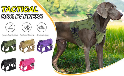 Tactical Dog Harness for Large Dogs – Heavy-Duty Anti-Slip Outdoor Walking Vest