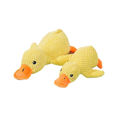 Sleeping Duck Plush Dog Toy – Squeaky Bite-Resistant Chew Toy for Small Dogs