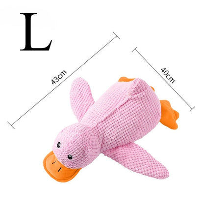 Sleeping Duck Plush Dog Toy – Squeaky Bite-Resistant Chew Toy for Small Dogs