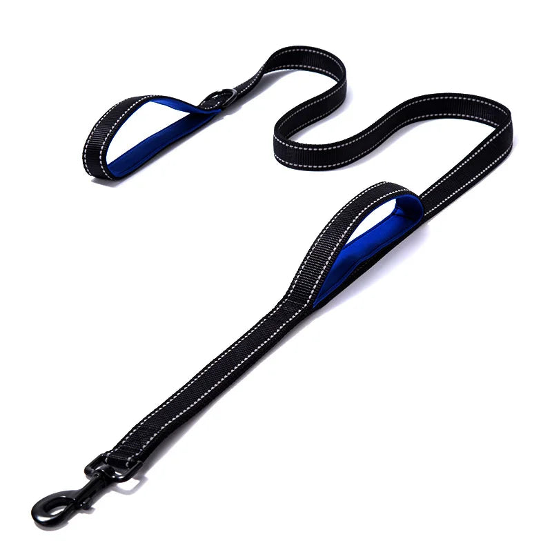 Dual Handle Reflective Dog Leash – Heavy-Duty Safety Lead for Medium & Large Dogs