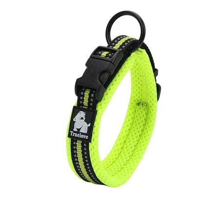 Truelove Reflective Dog Collar – Adjustable Padded Nylon Collar for All Breeds & Sizes