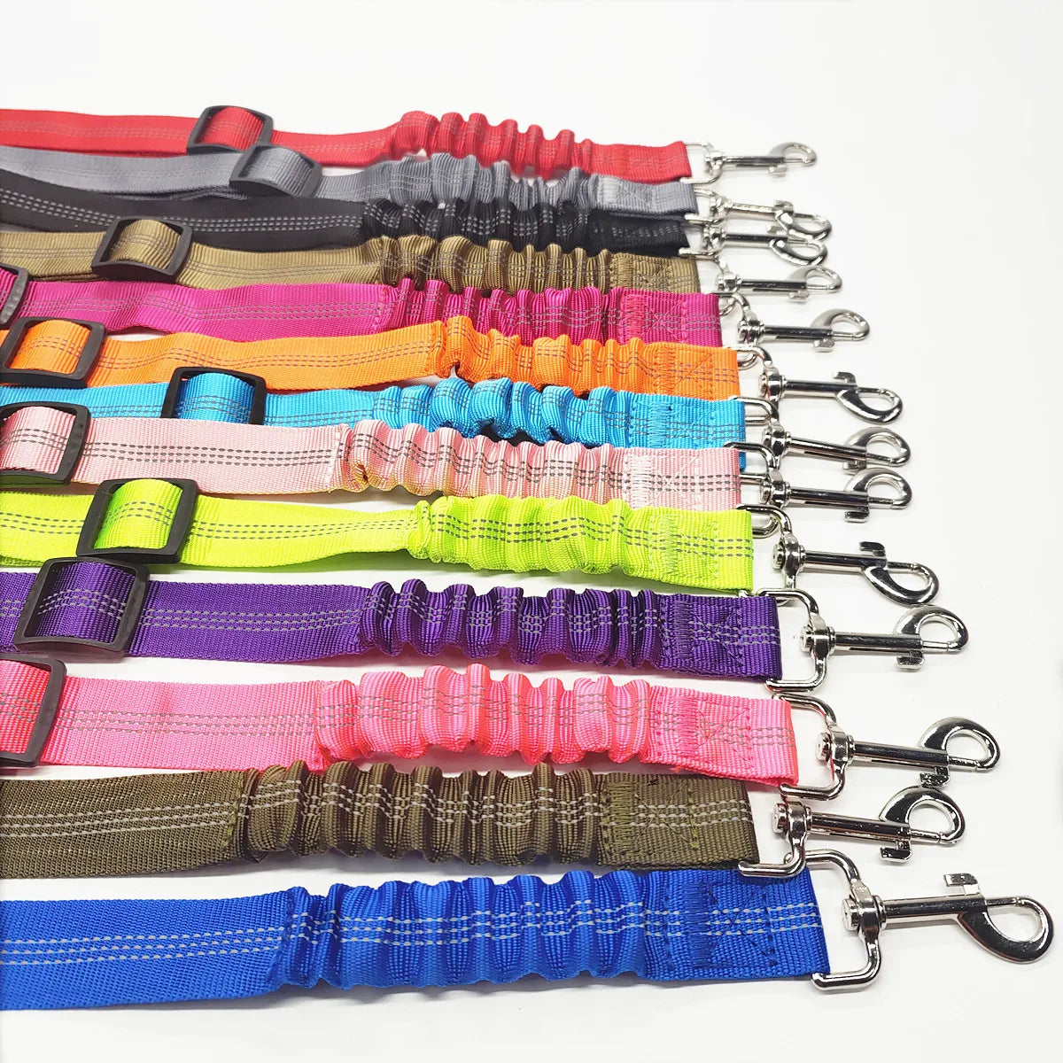 Adjustable Reflective Dog Car Seat Belt Harness – Elastic Shock-Absorbing Travel Safety Strap