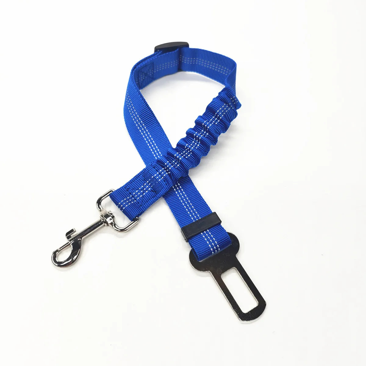 Adjustable Reflective Dog Car Seat Belt Harness – Elastic Shock-Absorbing Travel Safety Strap
