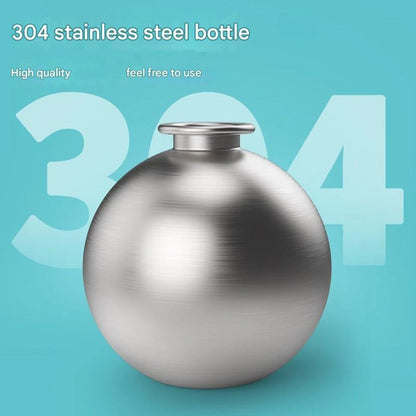 285ml Dog Water Bottle with Removable Silicone Bowl – Leakproof Stainless Steel Travel Dispenser